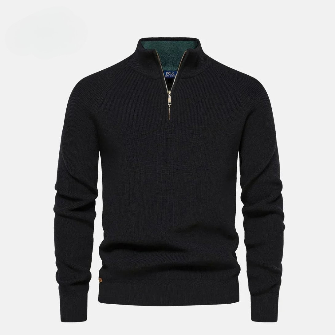 Half-Zip Wool Blend Sweater