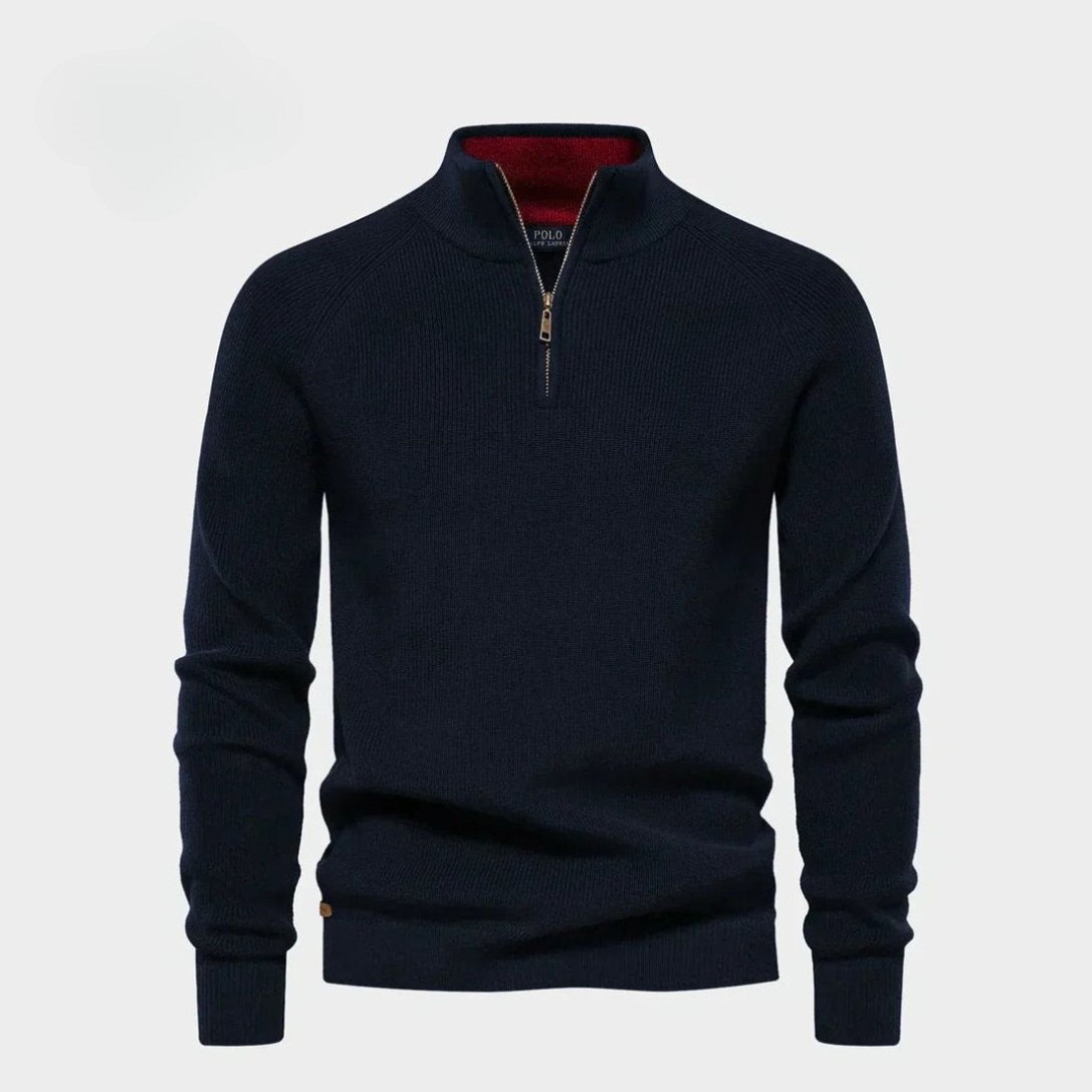 Half-Zip Wool Blend Sweater