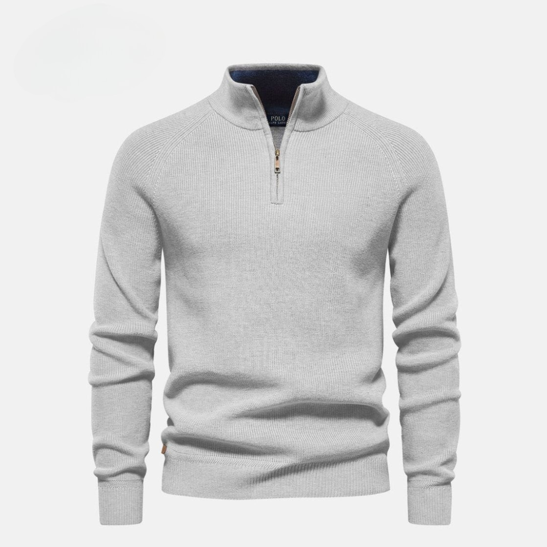 Half-Zip Wool Blend Sweater