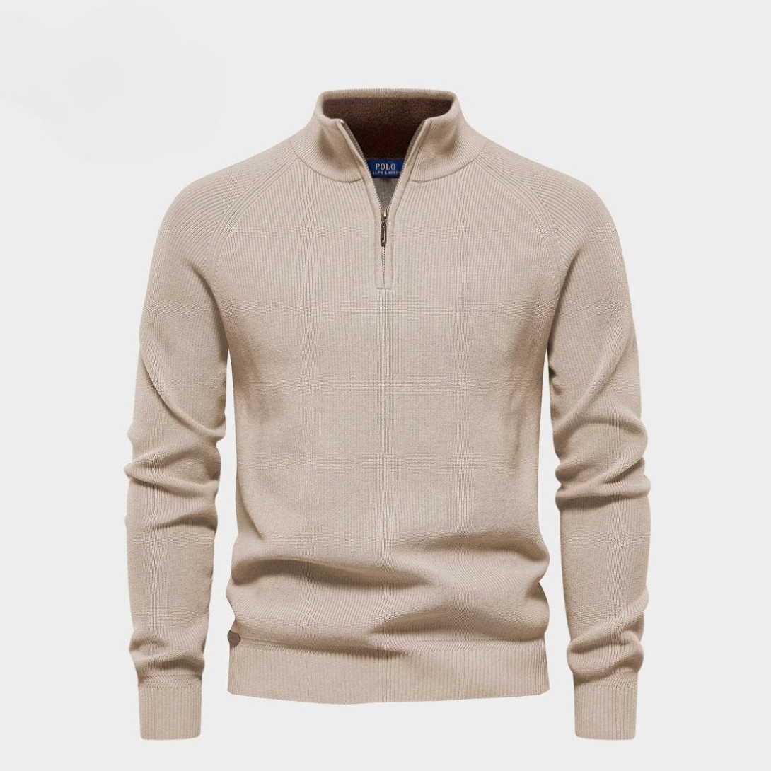 Half-Zip Wool Blend Sweater