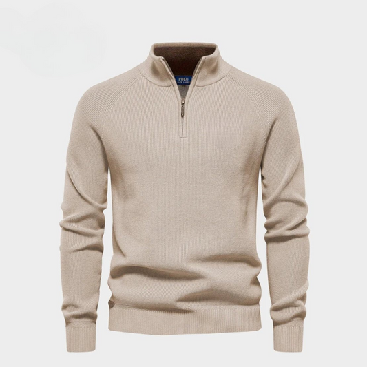 Half-Zip Wool Blend Sweater